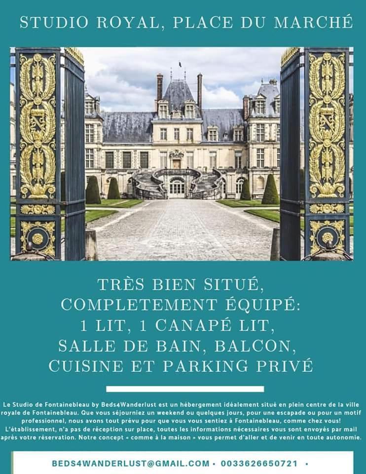 Studio Royal By Beds4Wanderlust - Place Du Marche Avec Parking Prive Fontainebleau Værelse billede